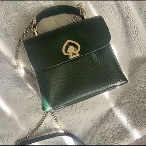 Kate Spade Romy croc-embossed Bag in evergreen